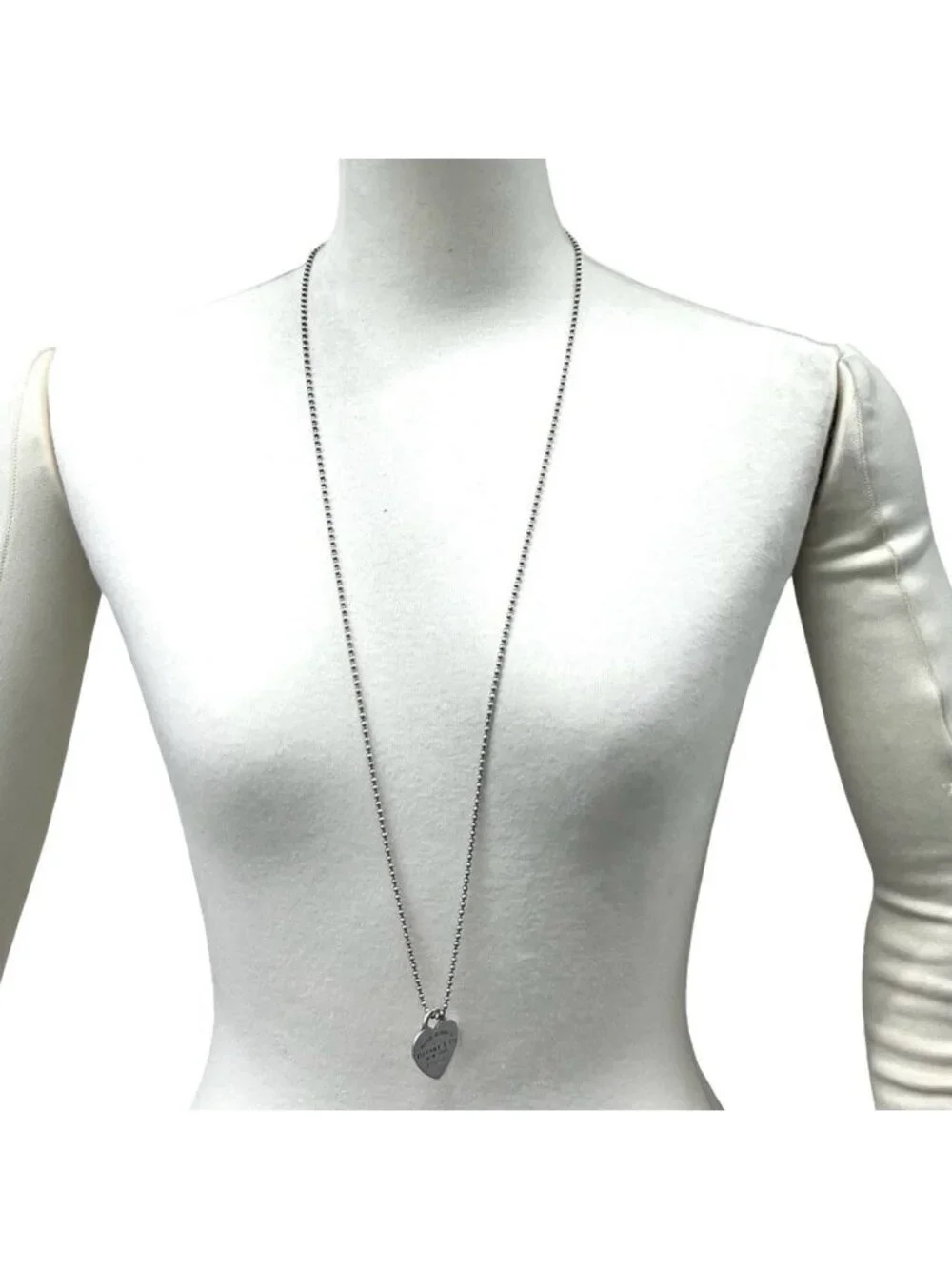 Tiffany & Co Return to Tiffany Heart Ballchain Necklace 925 Sterling Silver